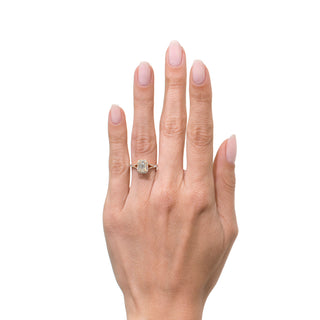 bridal ring with pave band