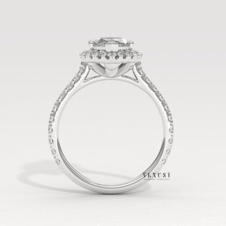 eye catching halo engagement ring, fine diamond halo jewelry,