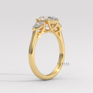 buy oval three stone engagement ring USA