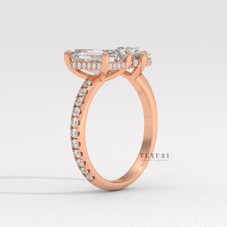 buy toi et moi emerald pear engagement ring USA