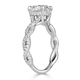 classic cushion solitaire ring