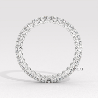 classic round diamond bridal stacking ring