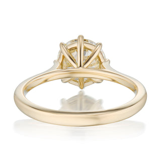 classic solitaire ring, moissanite diamond alternative,vintage inspired ring, timeless engagement ring, rose cut ring 