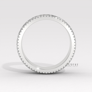 curved cluster wedding band for engagement ring