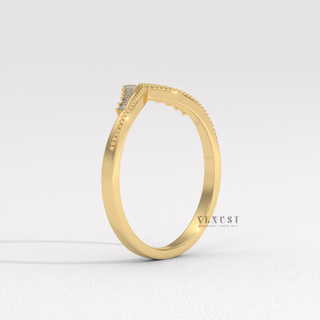curved eternity diamond band