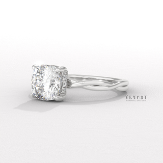 cushion cut hidden halo infinity band