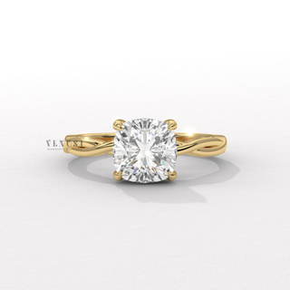 cushion cut infinity hidden halo engagement ring
