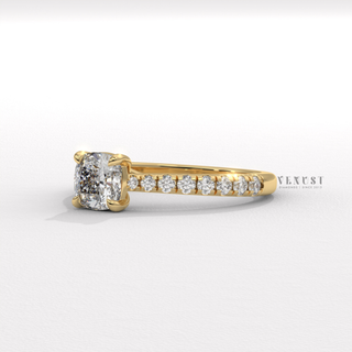 cushion engagement ring moissanite
