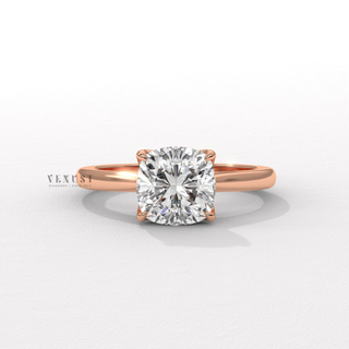 cushion engagement ring solitaire