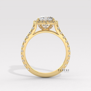 cushion halo ring wedding proposal, cushion halo ring engagement