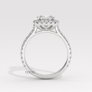 cushion halo ring timeless beauty, cushion halo ring high sparkle brilliance
