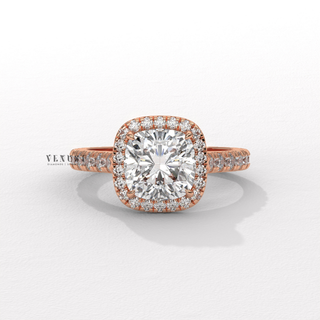 cushion halo ring fashion jewelry, cushion halo ring luxury style
