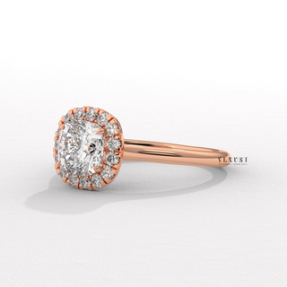 cushion halo solitaire ring luxury shine,cushion halo solitaire ring brilliant sparkle