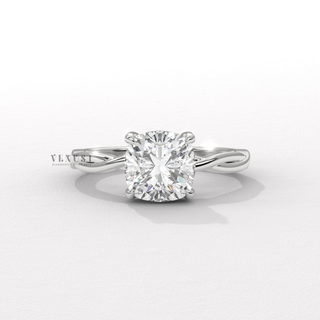 cushion hidden halo infinity band ring