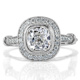 unique engagement ring, cushion engagement ring 