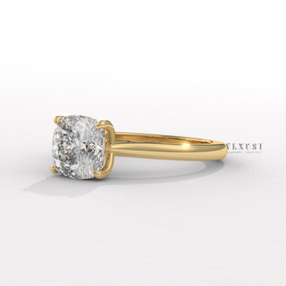 cushion ring modern bridal