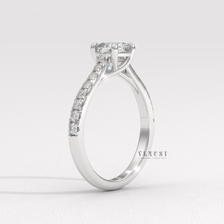 cushion ring white gold
