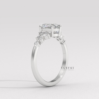 dainty round cluster ring