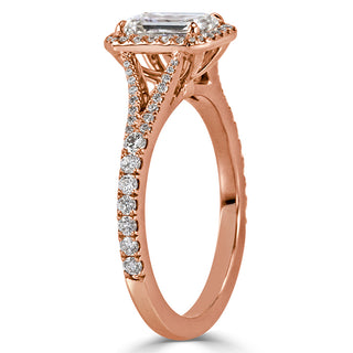 Round side stone engagement ring 
diamond ring 