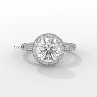 aesthetic halo ring, premium halo ring, statement halo ring