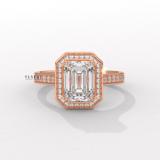 emerald halo setting,diamond halo emerald ring    
