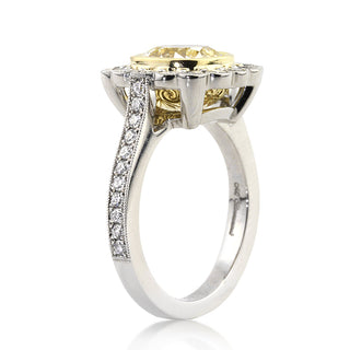 cushion cut moissanite ring