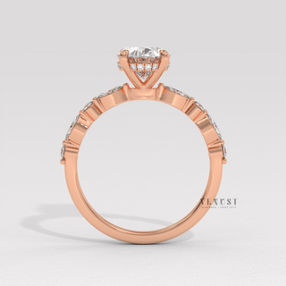 marquise and pear diamond ring
oval marquise pear engagement ring
mixed shape diamond ring