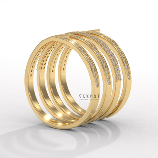 diamond spiral stacking ring