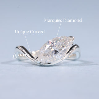 1.0CT Marquise Cut Moissanite Diamond Unique Engagement Rings