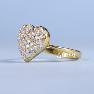 0.50CT Round Cut Moissanite Diamond Heart Shape Engagement Ring