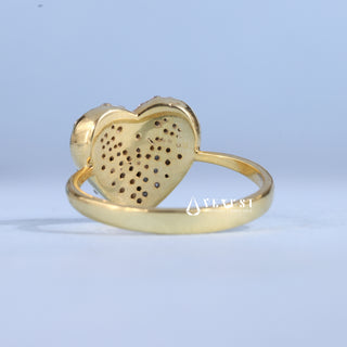 0.50CT Round Cut Moissanite Diamond Heart Shape Engagement Ring