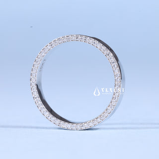 Round Moissanite Diamond Men's Wedding Band