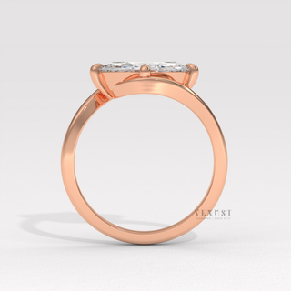 east west marquise ring gold
