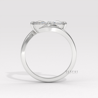 east west marquise ring white gold
