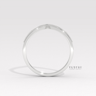 elegant curved diamond band