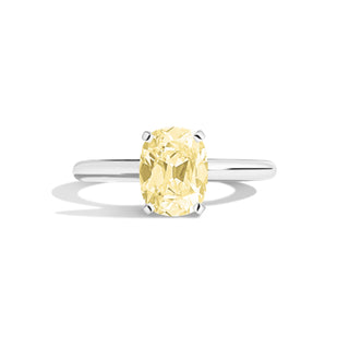cushion cut moissanite ring