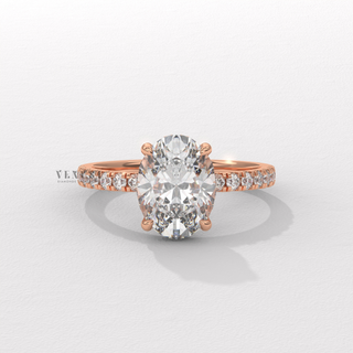 elongated diamond ring