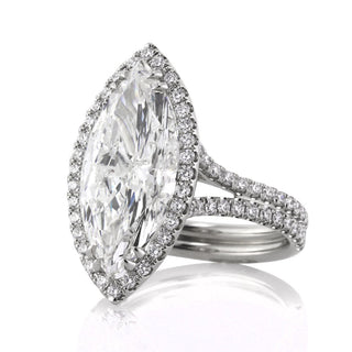 elongated marquise moissanite ring