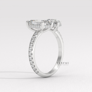 emerald and pear diamond ring for sale USA
