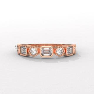 round bezel diamond ring
bezel set engagement ring
emerald and round diamond ring
emerald bezel diamond ring