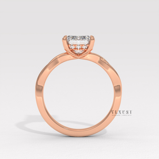 emerald cut diamond infinity band USA