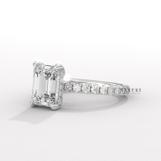 emerald cut pave classic ring, emerald cut pave engagement ring, emerald cut diamond pave ring, emerald pave engagement ring, emerald cut pave diamond ring, emerald cut engagement ring for women