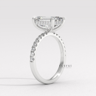 emerald cut ring premium,emerald engagement ring stylish