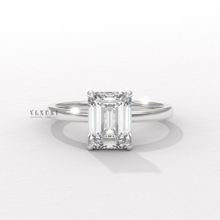 emerald cut solitaire ring