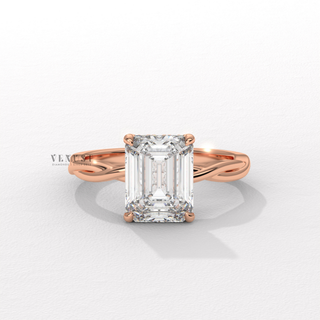 emerald diamond infinity ring