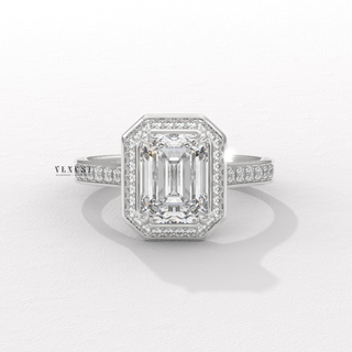 halo ring,halo diamond,emerald ring