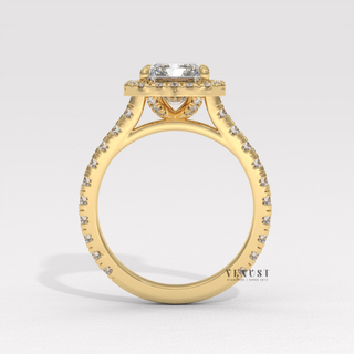 emerald halo ring premium