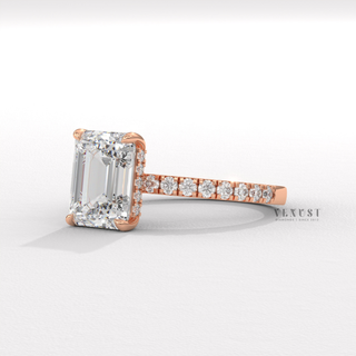 emerald pave bridal set