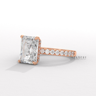 emerald pave engagement ring USA