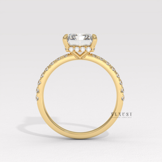 emerald pave ring minimalist

